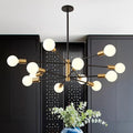Gold Black Sputnik 12-Light Chandelier