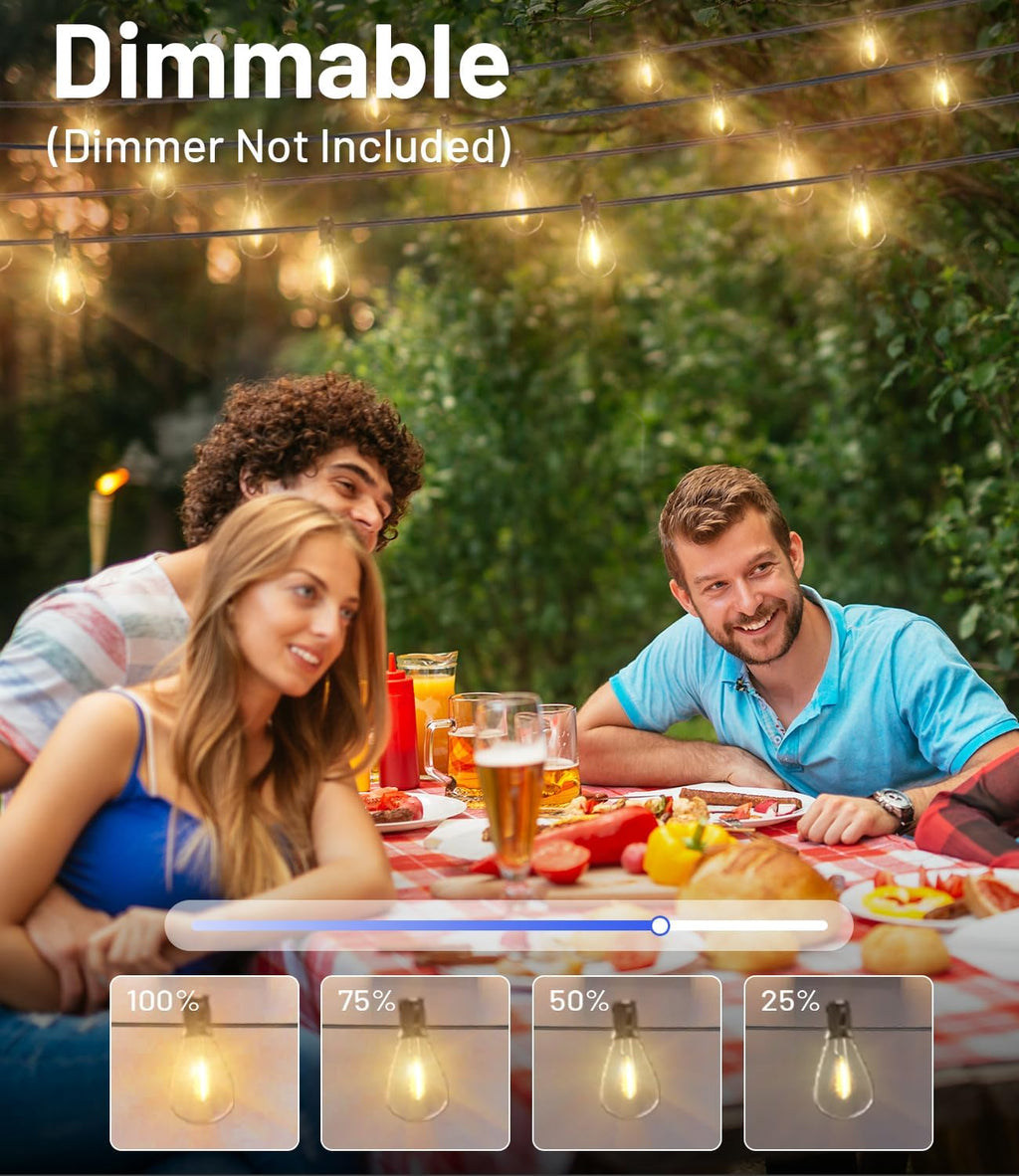 200FT S11 Waterproof Patio String Lights