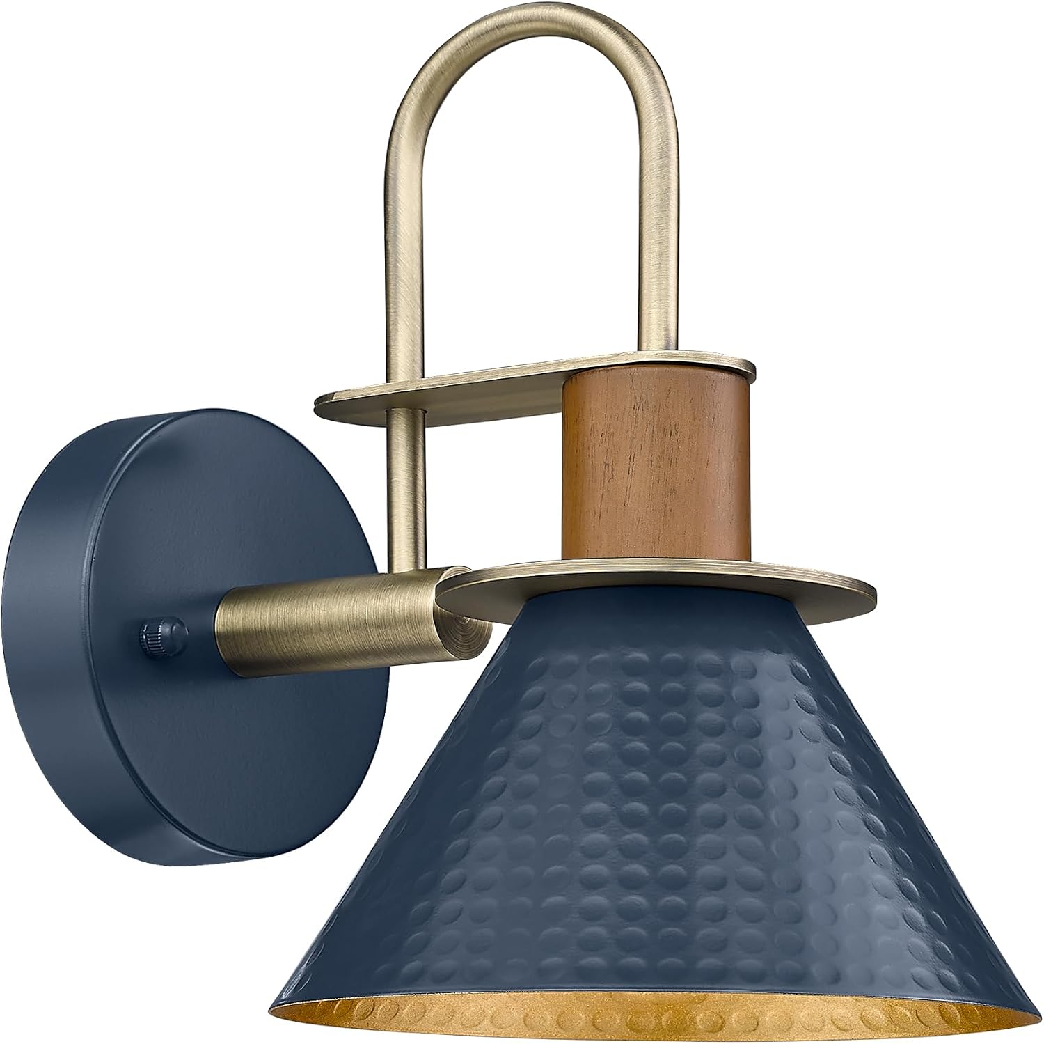 Navy Blue Industrial Wall Sconce