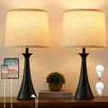 Black Touch USB Table Lamps 2 Pack