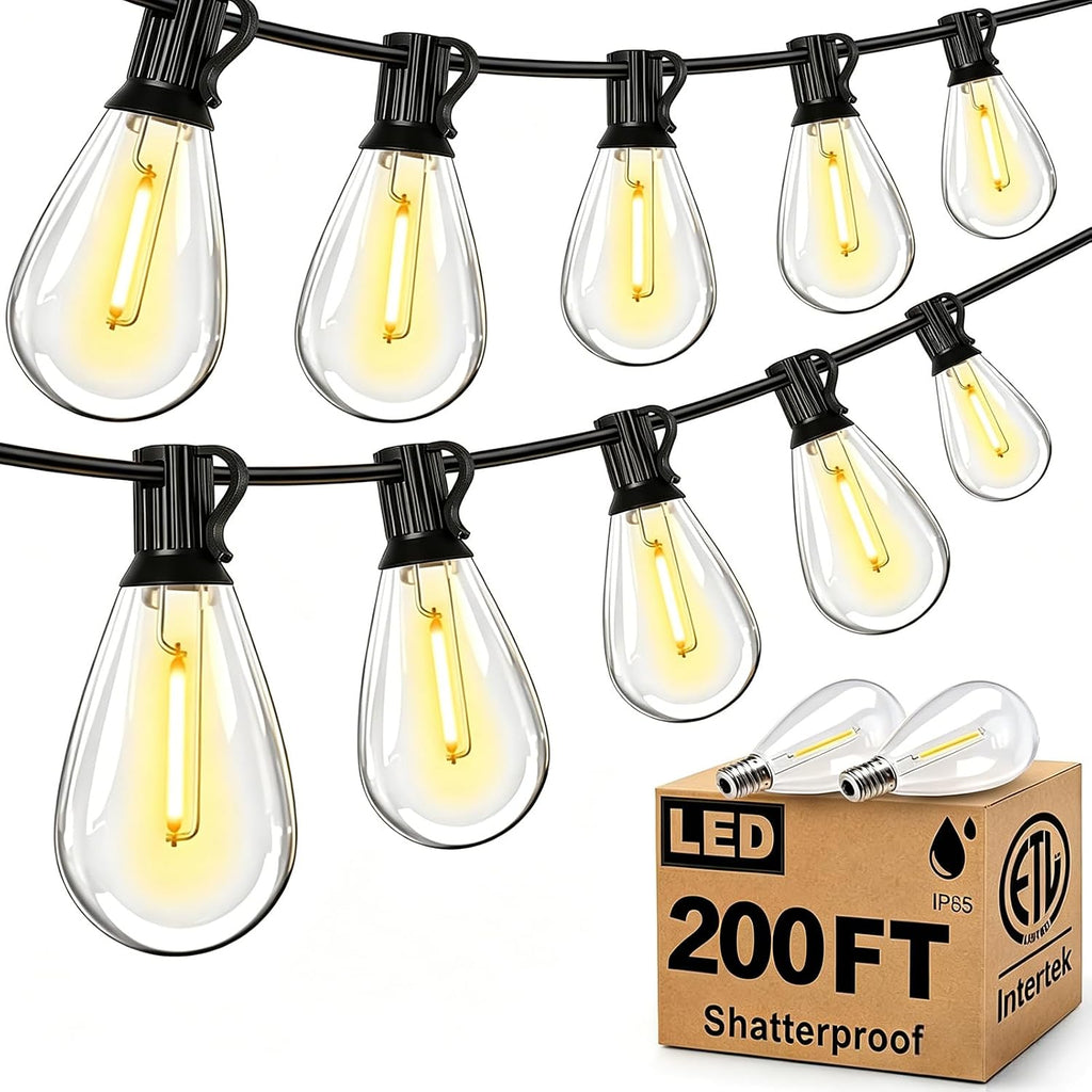 200FT S11 Waterproof Patio String Lights