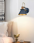 Navy Blue Industrial Wall Sconce