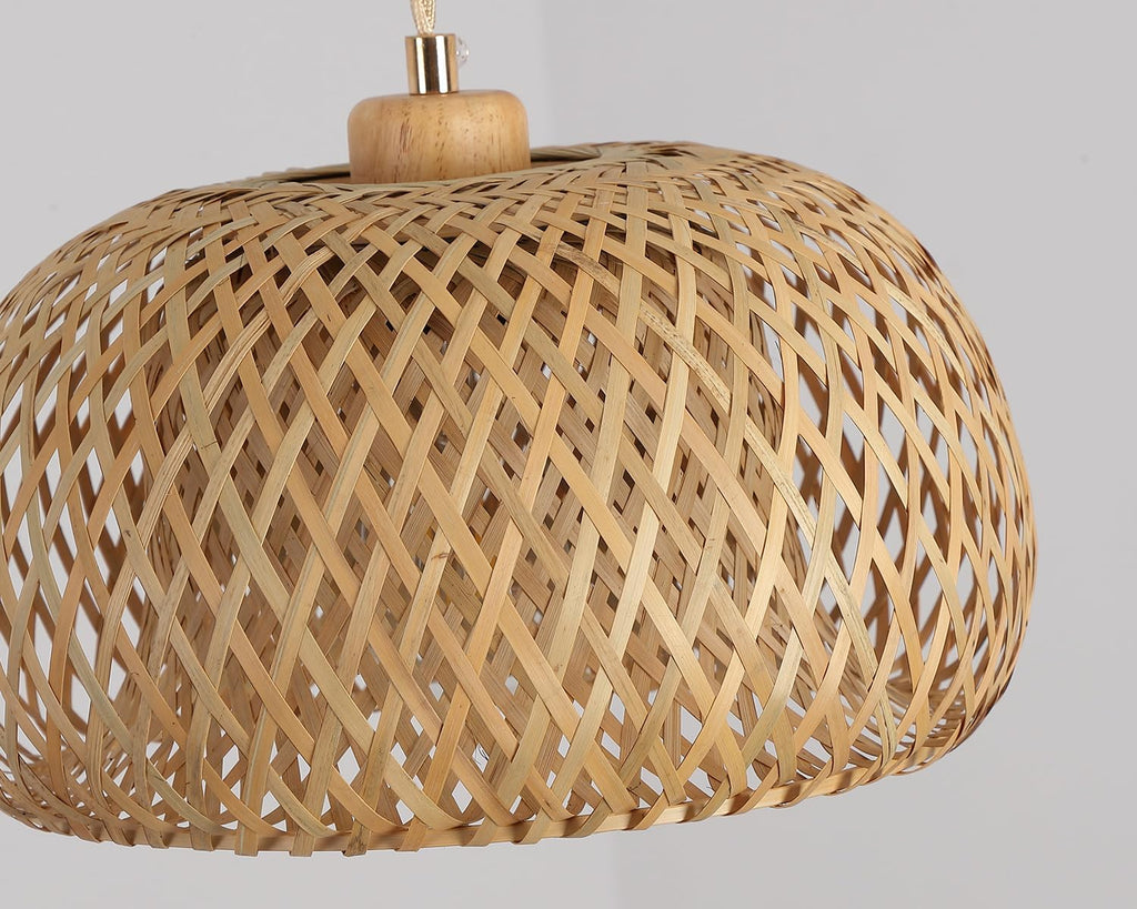 Bamboo Boho Basket Pendant Light