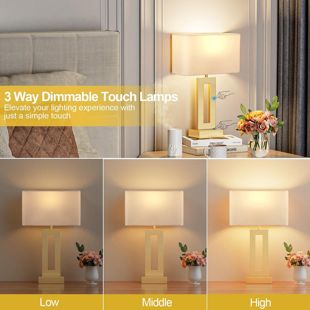 Gold Touch USB Dimmable Table Lamps 2 Pack