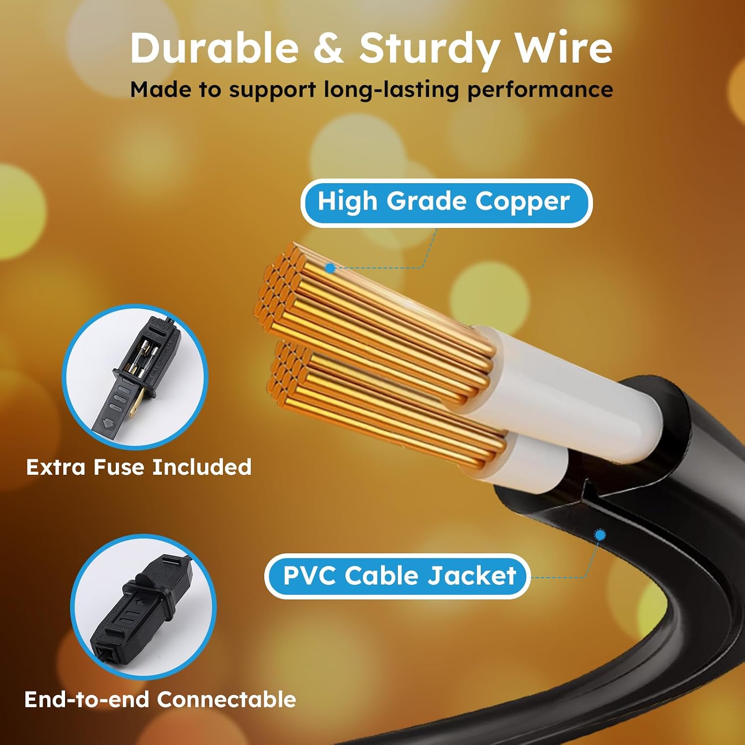 200FT Waterproof Warm White Patio String Lights