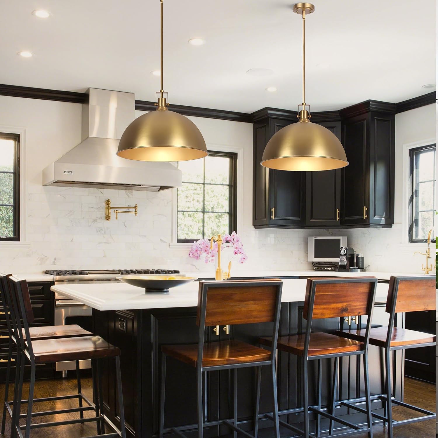 Gold Dome Farmhouse Pendant Light