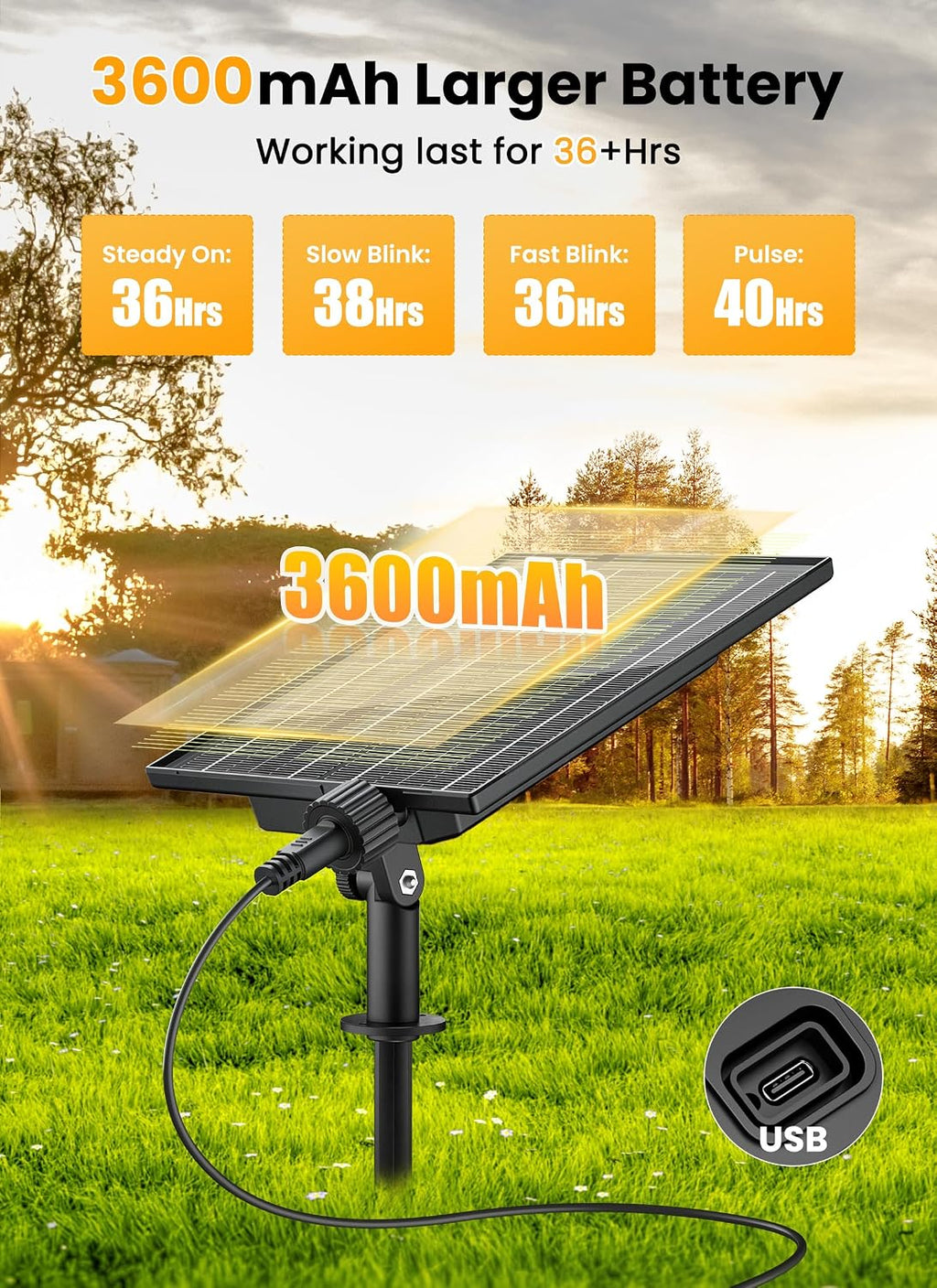 108FT Solar Remote Dimmable Patio String Lights