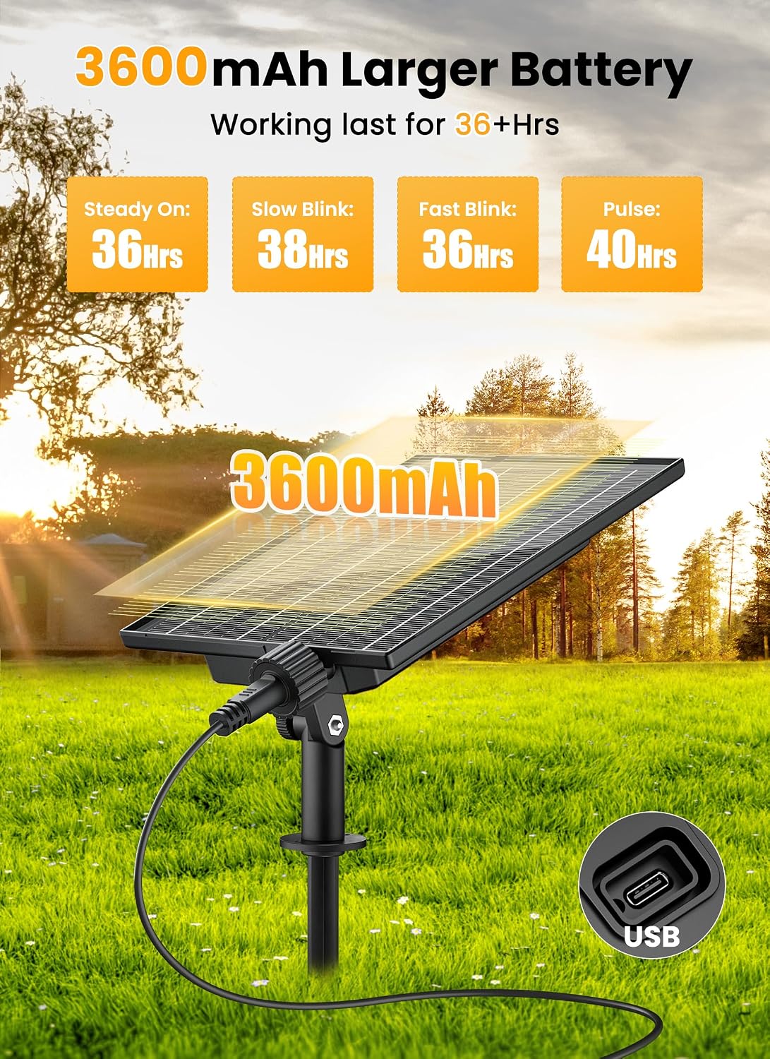 108FT Solar Remote Dimmable Patio String Lights