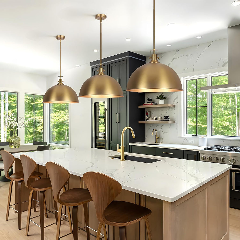 Gold Dome Farmhouse Pendant Light