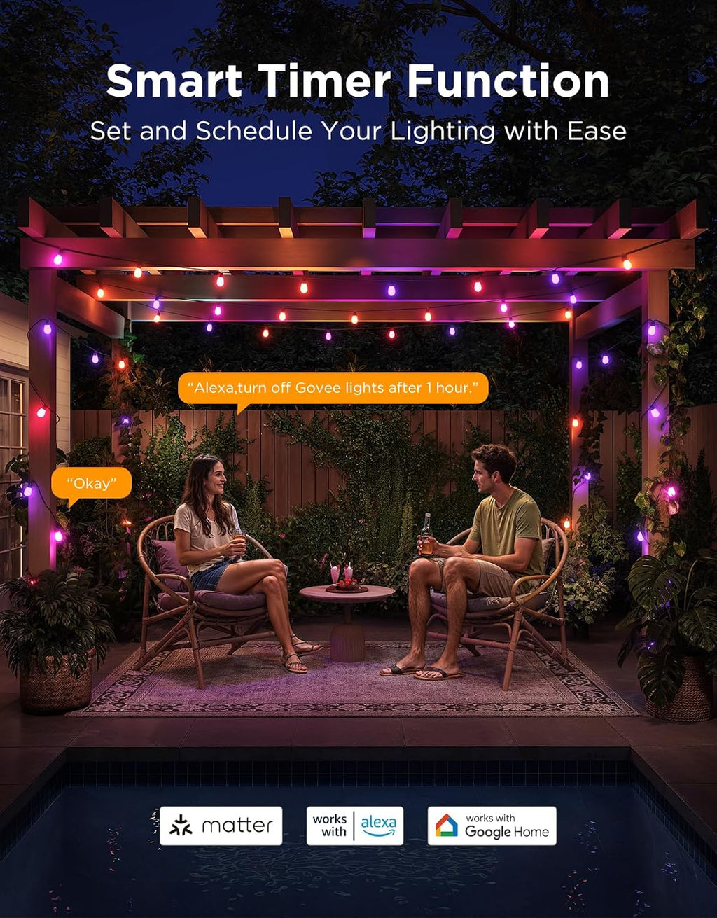 Smart RGBIC S14 Patio String Lights