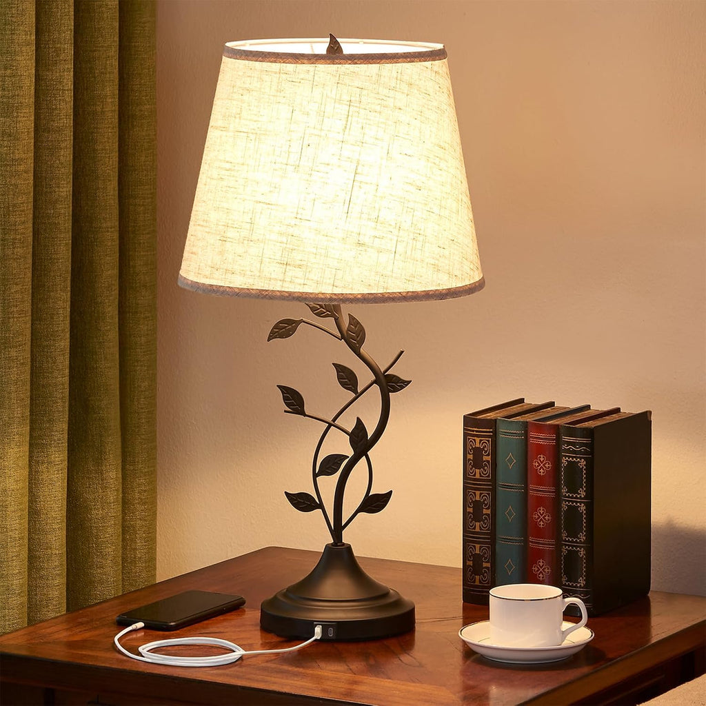 USB Charging Bedside Table Lamp