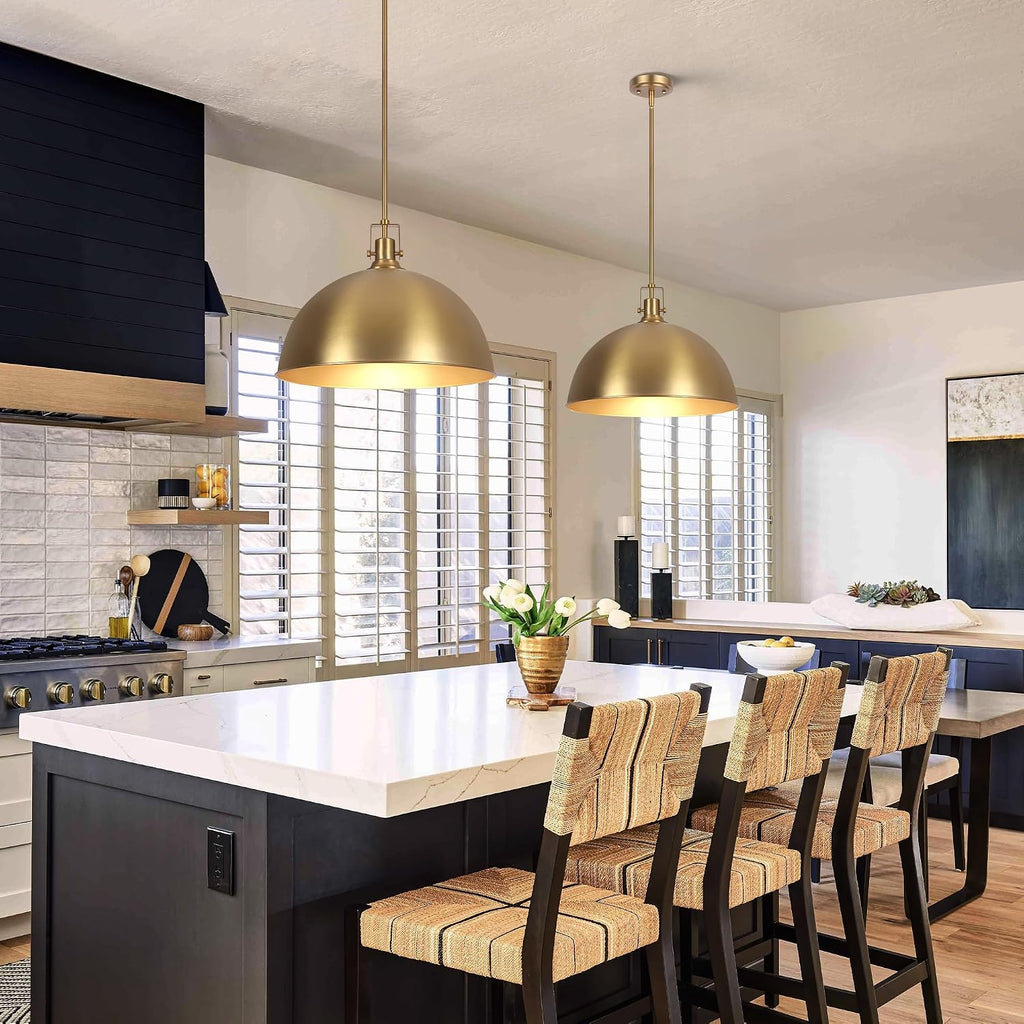 Gold Dome Farmhouse Pendant Light